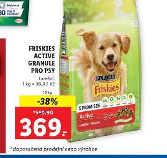 Lidl Friskies active granule pro psy nabídka