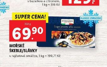 Lidl Mořské škeble / slávky nabídka