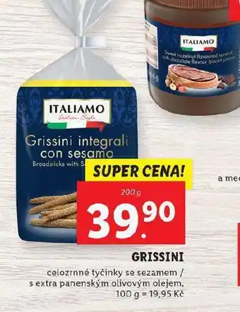 Lidl Grissini celozrnné tyčinky nabídka