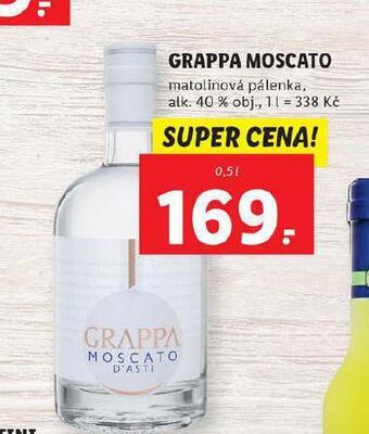 Lidl Grappa moscato nabídka