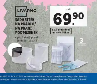 Lidl Sada sítek na prádlo / praní popdrsenek nabídka