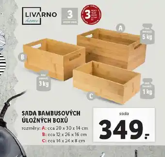 Lidl Sada bambusových úložných boxů nabídka