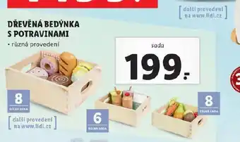 Dřevěná bedýnka s potravinami