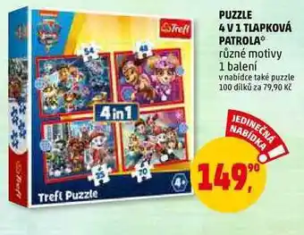 Penny Market Puzzle 4 v 1 tlapková patrola, 1 balení nabídka