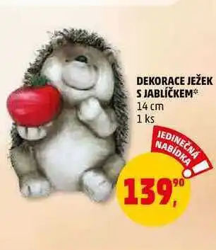 Penny Market Dekorace ježek s jablíčkem, 1 ks nabídka
