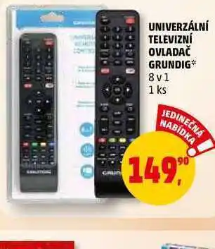 Univerzální televizní ovladač grundig, 1 ks