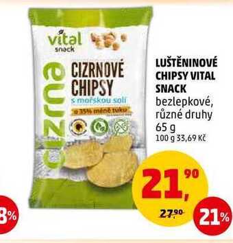 Penny Market Luštěninové chipsy vital snack, 65 g nabídka