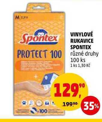 Penny Market Vinylové rukavice spontex, 100 ks nabídka