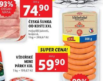 Lidl Vídeňské mini párky xxl nabídka