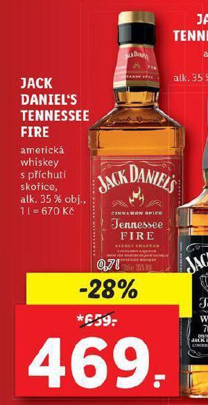 Lidl Jack daniel´s tennessee fire nabídka