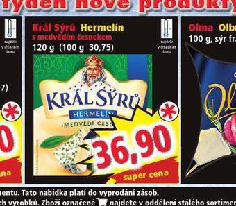 Norma Král sýrů hermelín nabídka