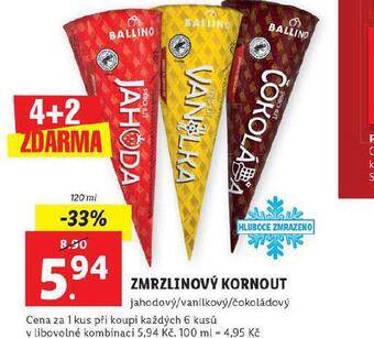 Lidl Zmrzlinový kornout nabídka