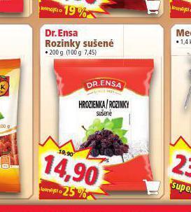 Norma Dr. ensa rozinky sušené nabídka