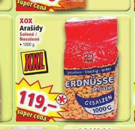 Norma Xox arašídy nabídka