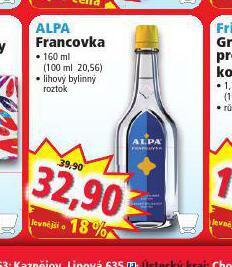 Norma Alpa francovka nabídka