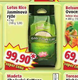 Norma Lotus rice jasmínová rýže nabídka