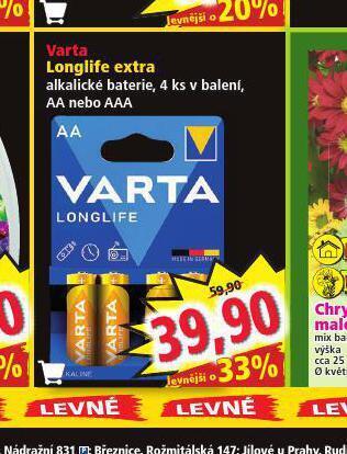 Norma Varta longlife extra nabídka