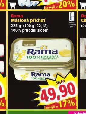 Norma Rama máslová příchuť nabídka