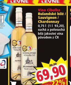 Norma Víno cibulka sauvignon nabídka
