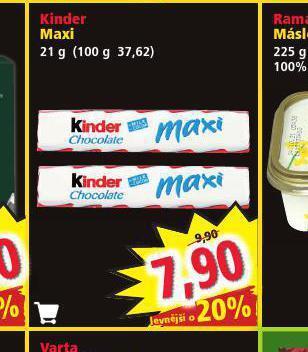 Norma Kinder maxi nabídka