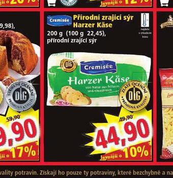 Norma Přírodní zrající sýr harzer käse nabídka