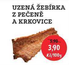 RABBIT řeznictví Uzená žebírka z pečeně a krkovice, 100 g nabídka