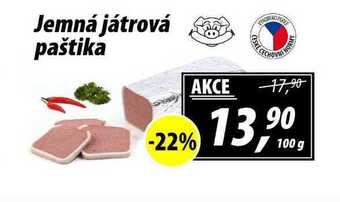 ZEMAN Jemná játrová paštika, 100 g nabídka