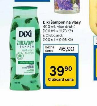 Tesco Dixi šampon nabídka