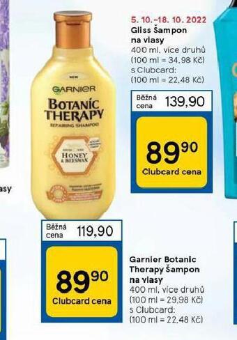 Tesco Garnier botanic therapy šampon nabídka