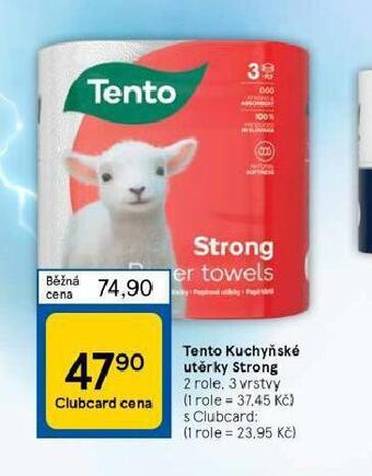 Tesco Tento kuchyňské utěrky strong nabídka
