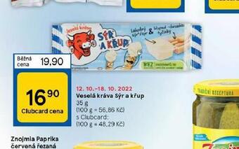 Tesco Veselá kráva sýr a křup nabídka