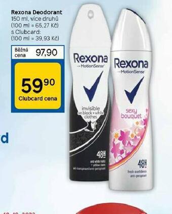 Tesco Rexona deodorant nabídka
