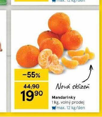 Tesco Mandarinky nabídka