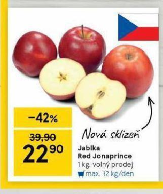 Tesco Jablka red jonaprince nabídka