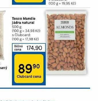 Tesco Tesco mandle jádra natural nabídka