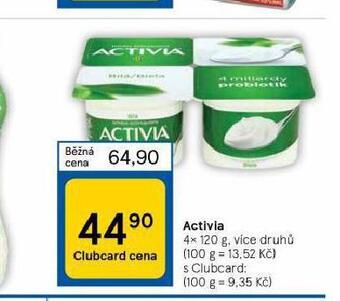 Tesco Activia nabídka