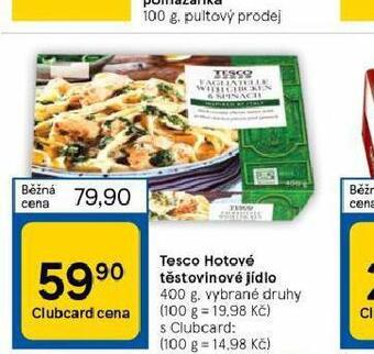 Tesco Tesco hotové těstovinové jídlo nabídka