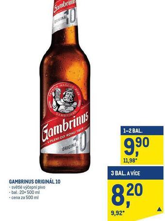 Makro Pivo gambrinus nabídka