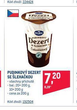 Makro Pudinkový dezert se šlehačkou nabídka