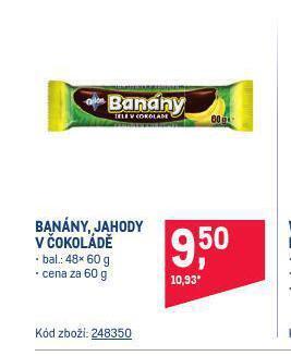 Makro Banány v čokoládě nabídka