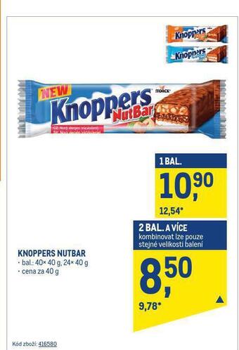 Makro Knoppers nutbar nabídka