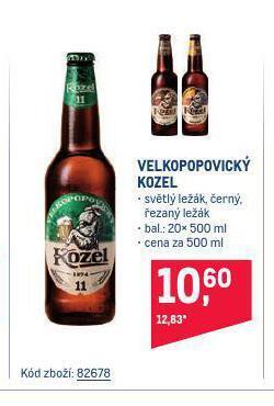 Makro Pivo velkopopovický kozel nabídka