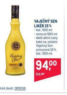 Makro Vaječný sen likér nabídka