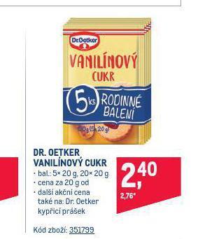Makro Dr. oetker vanilínový cukr nabídka
