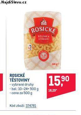 Makro Rosické těstoviny nabídka