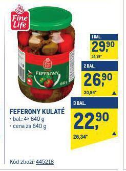 Makro Feferony kulaté nabídka