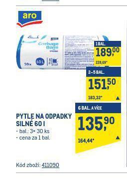Makro Pytle na odpadky nabídka