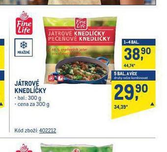 Makro Játrové knedlíčky nabídka