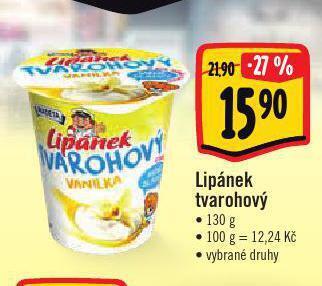 Albert Lipánek tvarohový nabídka