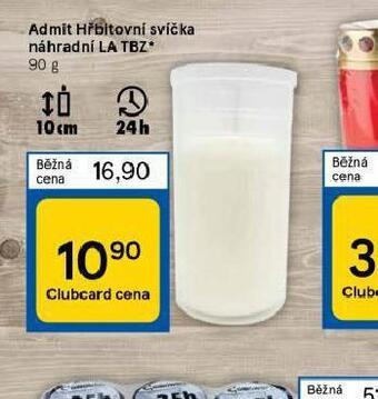 Tesco Hřbitovní svíčka náhradní nabídka